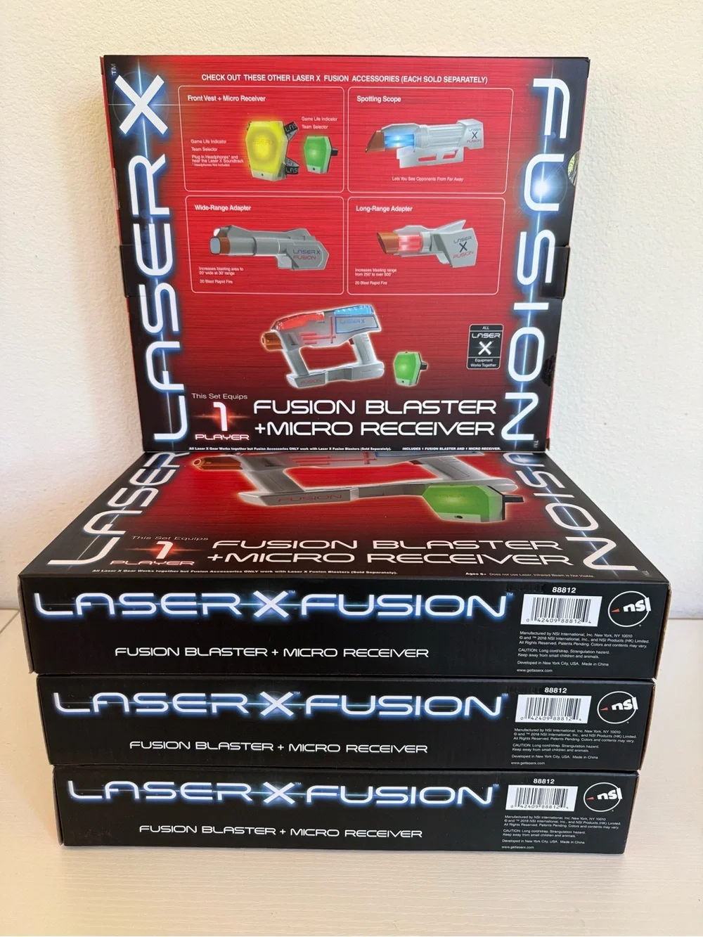 [FACTORY SEALED] Lot of 4 Laser X Fusion Fusion Blaster + Micro Receiver